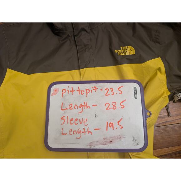 North Face Dryvent Jacket Yellow Mens Large - Picture 4 of 7